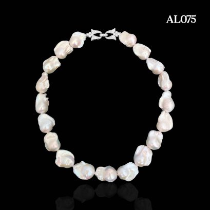 Approx. 16.0 - 18.0 mm, Baroque Fireball, Freshwater Pearl, Uniform Pearl Necklace