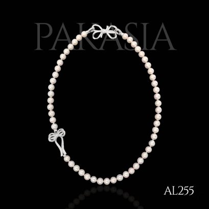 Approx. 7.0 - 7.5 mm up, Akoya Pearl, Double Bow Pearl Necklace