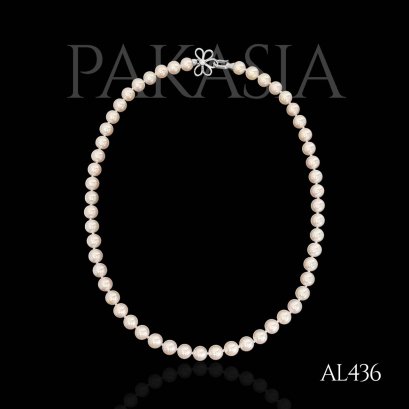 (PSL) Approx. 7.5 -8.0 mm, Aurora Hanadama, Akoya Pearl, Pearl Necklace