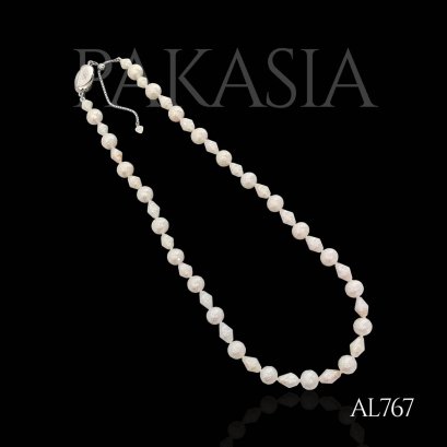 Approx. 6.0 - 8.5 mm, Hanashinju, Freshwater Pearl, Pearl Necklace