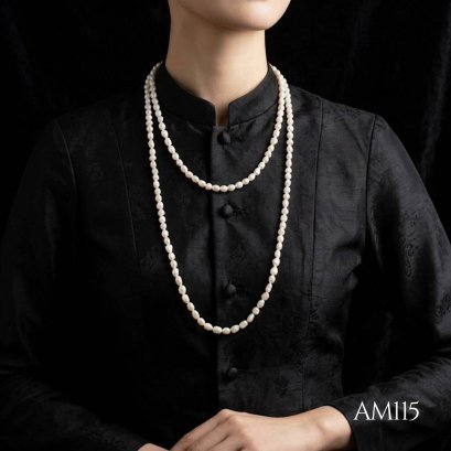 Approx. 5.0 - 6.0 mm, Freshwater Pearl, Rope Length Necklace
