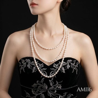 Approx. 5.0 - 6.0 mm, Freshwater Pearl, Rope Length Necklace