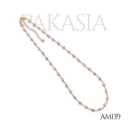 Approx. 3.5 mm up, Freshwater Pearl, Station Pearl Necklace