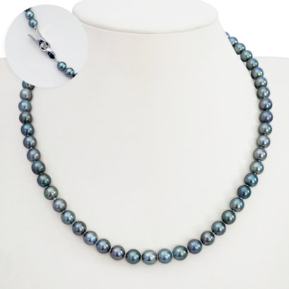 (Bank Chalermrat Collection) Approx. 7.0-7.9 mm, Tahitian Pearl, Uniform Pearl Necklace