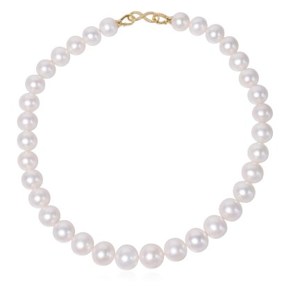 สร้อยคอไข่มุก Edison ล้วนแบบไล่ระดับ ยาว 18.0"