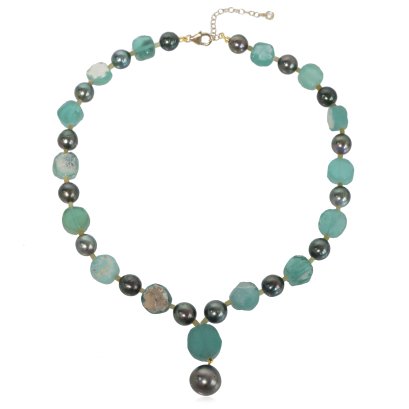 สร้อยคอไข่มุกระยะคั่น Roman Glass ยาว 20.0"