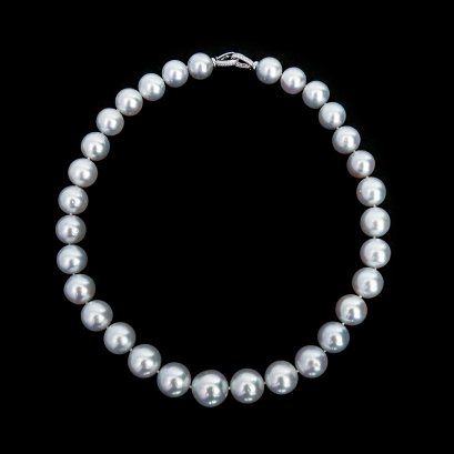 12.53 - 15.62  mm, White South Sea Pearl, Graduated Pearl Necklace