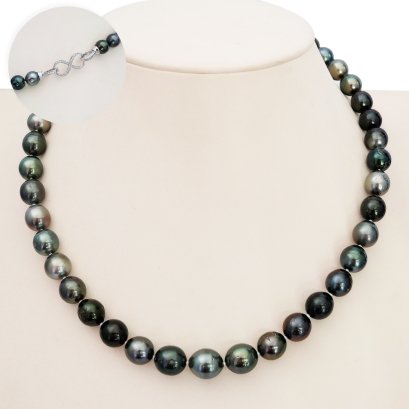 Approx. 8.5 - 10.9 mm, Tahitian Pearl, Graduated Pearl Necklace