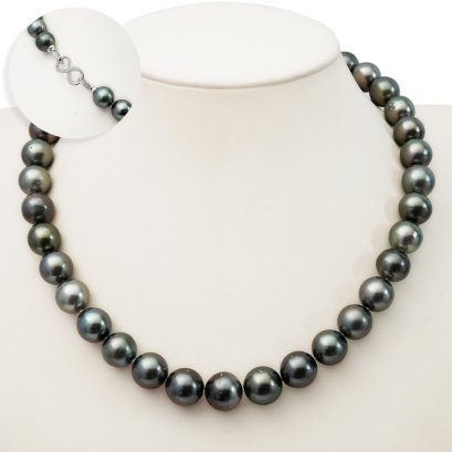 11.97-13.73 mm, Tahitian Pearl, Graduated Pearl Necklace