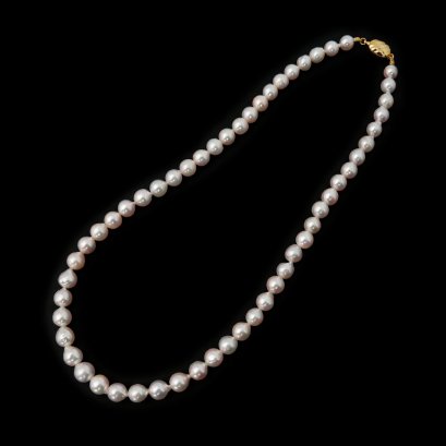 Approx. 6.6 - 7.9 mm, Akoya Pearl, Uniform Pearl Necklace