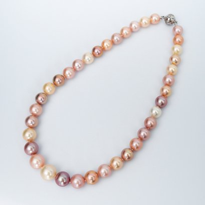 10.09 - 13.40 mm, Edison Pearl, Graduated Pearl Necklace