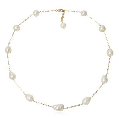 สร้อยคอไข่มุกระยะ ยาวประมาณ  21.0" ไข่มุก Freshwater Pearl