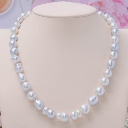 9.0 - 12.0 mm, White South Sea, Graduated Pearl Necklace