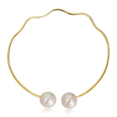 Approx.16.0 mm , Edison Pearl , Elegant Curves Choker