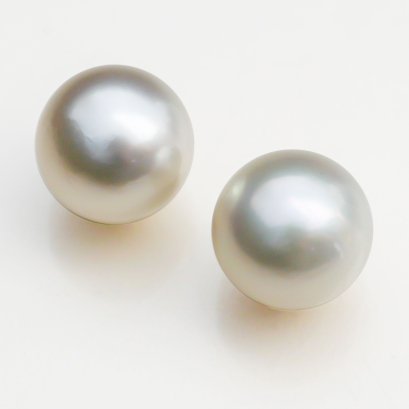 (PSL) 10.8 mm, Aurora Phoenix, Pair Pearl