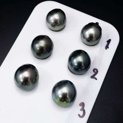 Approx. 11.0 -12.0 mm, Tahitian Pearl, Pair Pearl
