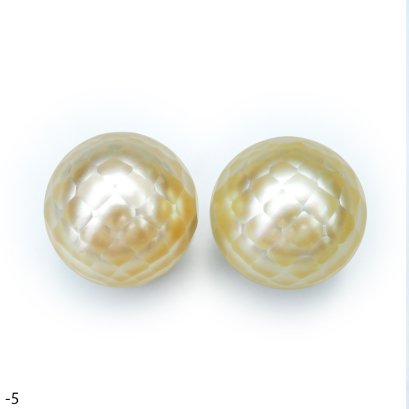 Approx. 12.0 mm, Hanashinju Pearl, Gold South Sea Pearl, Pair Pearl