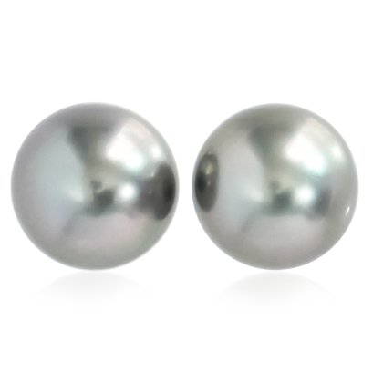 (GIA) 8.04 mm and 8.10 mm, Tahitian Pearl, Pair Pearl