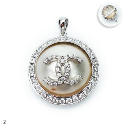 Approx. 20.0 - 22.0 mm, Mabe White South Sea Pearl, CC Plate Cocktail Pearl Pendant