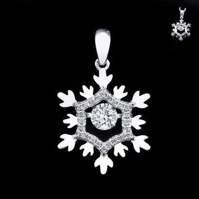 9K Gold, Laboratory Grown Diamond, Hexagon Diamond Pendant