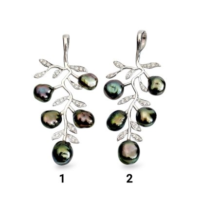 Approx. 5.0 - 6.0 mm, Keshi Tahitian Pearl, Pearl Bunch Pendant