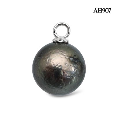 11.8 mm, Orange Peel Surface, Tahitian Pearl, Pearl Pendant