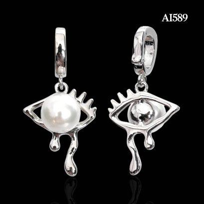 Approx. 6.5 - 7.0 mm, Akoya Pearl, Evil Eye Pearl Pendant