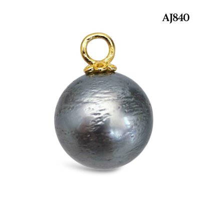 Approx. 10.0 - 11.0 mm, Orange Peel, Tahitian Pearl, Pearl Pendant