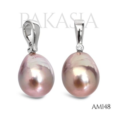 11.0 mm, Edison Pearl, Hinge Clasp Pendant