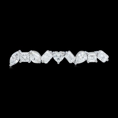 (IGI) Jewelry Weight 9.59ct, Laboratory Grown Diamond, Fancy Shaped Diamond Row Pendant