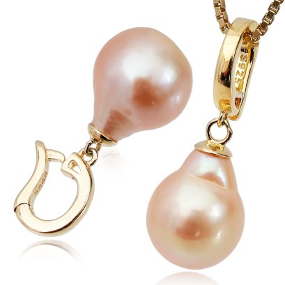 จี้งับเกลี้ยง Mini ห้อยไข่มุก Freshwater Pearl