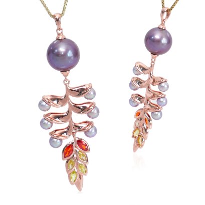 จี้ "ดอกธรรมรักษา" ห้อยไข่มุก Edison และ Freshwater Pearl