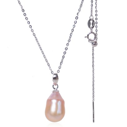 จี้ไข่มุก  Freshwater Pearl เม็ดเดี่ยว พร้อมสร้อยคอ