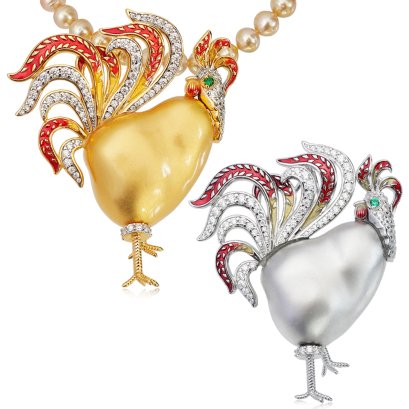 จี้ "ไก่โต้งเงิน - โต้งทอง"