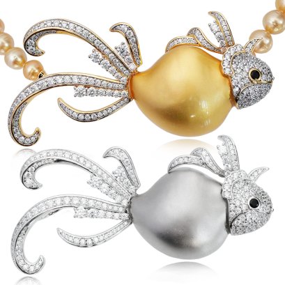 จี้ "ปลาเงิน - ปลาทอง"