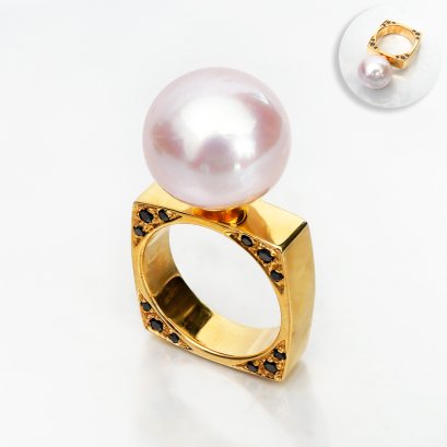 Approx. 15.0 mm, Edison Pearl, Tycoon Pearl Ring