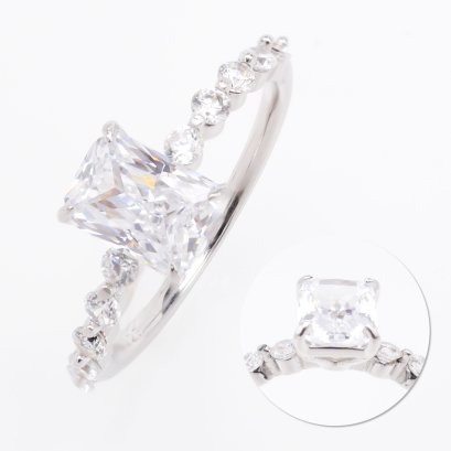 1.0 ct., Cubic Zirconia (CZ), Radiant cut