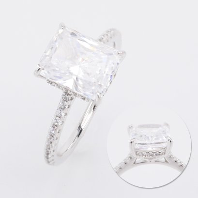 3.0 ct., Cubic Zirconia (CZ), Radiant Cut