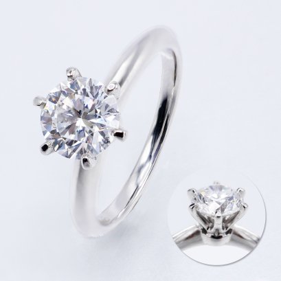 (IGI) 1.07 ct, Lab Grown Diamond, Six Prongs Classic Solitaire Diamond Ring