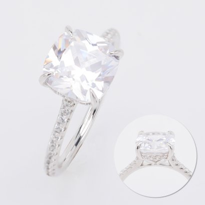 1.0 ct., Cubic Zirconia (CZ), Cushion Cut