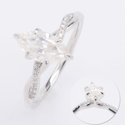 1.2 ct., Cubic Zirconia (CZ), Marquise Cut