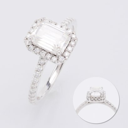 1.0 ct., Cubic Zirconia (CZ), Emerald Cut