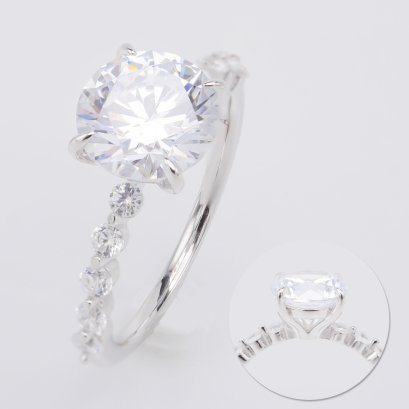 2.0 ct., Cubic Zirconia (CZ), Round Cut