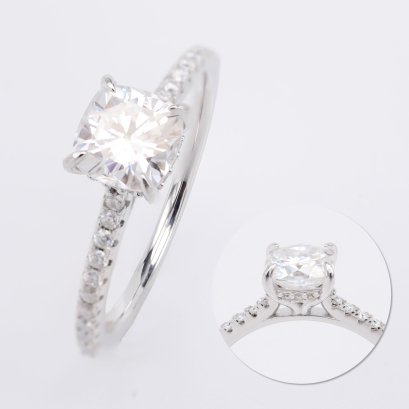 1.0 ct., Cubic Zirconia (CZ), Cushion Cut