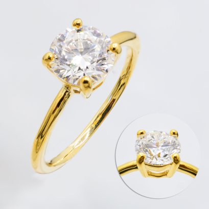 (IGI) 1.01ct, Laboratory Grown Diamond (Round Brilliant, HPHT, 1.01 ct, D, VS1), Four Prongs Solitaire Diamond Ring