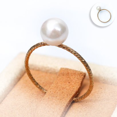 Approx. 6.0 mm, Akoya Pearl, Solitaire Pearl Ring