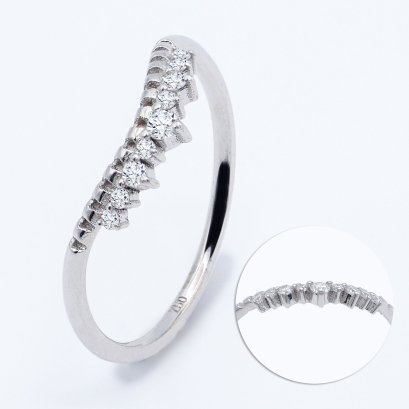 18K Gold, Laboratory Grown Diamond, Crown Diamond Paved Ring