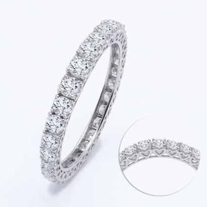 18K Gold, Laboratory Grown Diamond, Full Diamond Band Ring