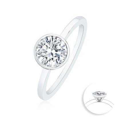 (IGI) 1.07ct., Laboratory Grown Diamond (Round Brilliant, HPHT, 1.07 ct, D, VS 1), Solitaire Diamond Ring