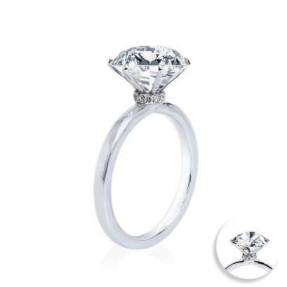 (IGI) 2.84ct., Laboratory Grown Diamond (Round Brilliant, CVD, 2.84 ct, D, VS 1), Six Promgs Solitaire Diamond Ring